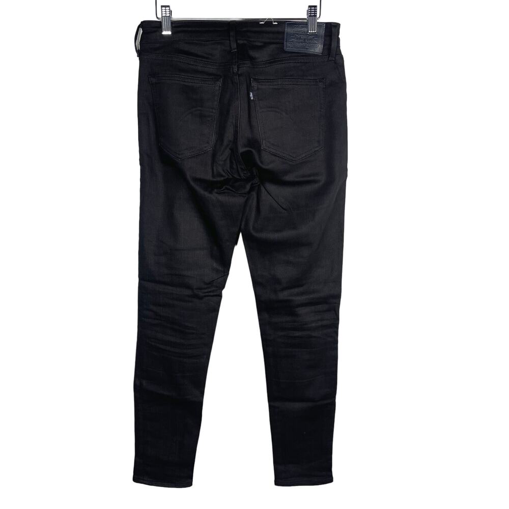 Levis Womens Size 27 x 30 Black 721 High Rise Skinny Jeans Cotton Stretch Denim